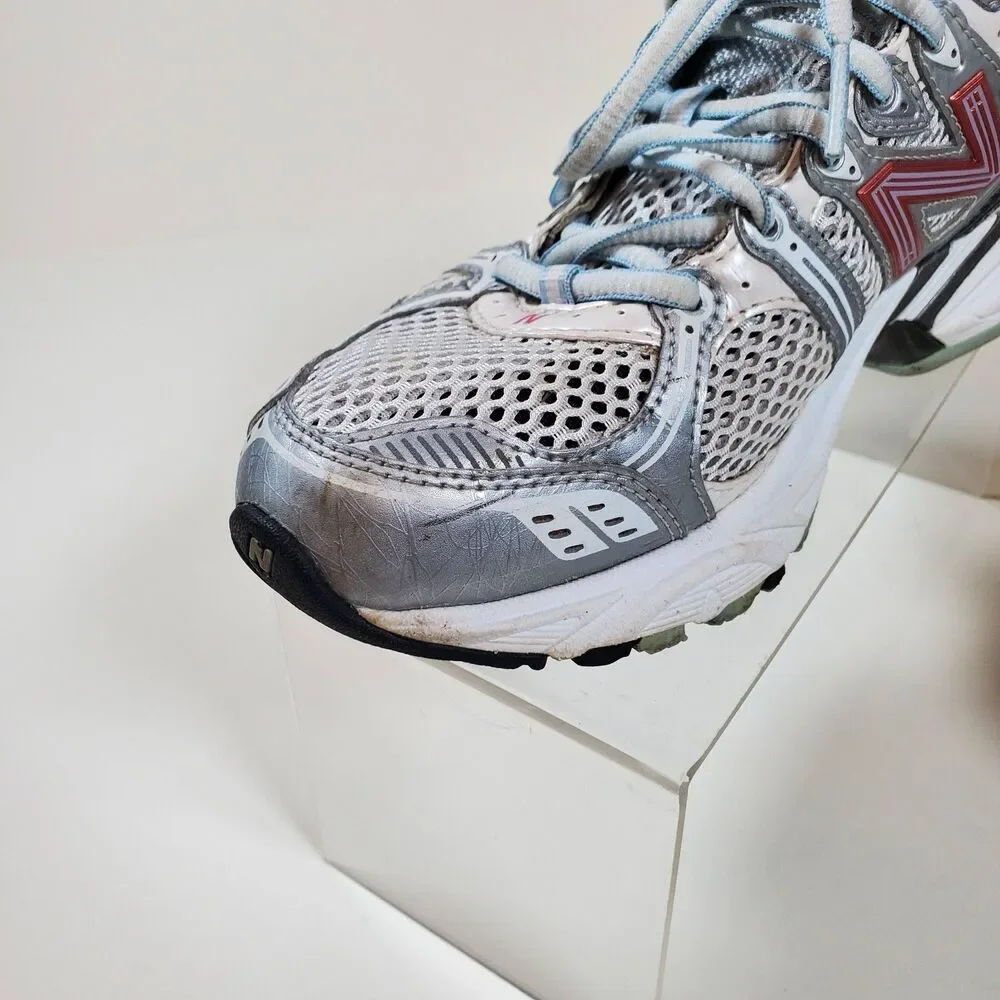 New Balance Women's Size 7.5 Sneakers Silver Red White 1080 N-ergy Running Gym